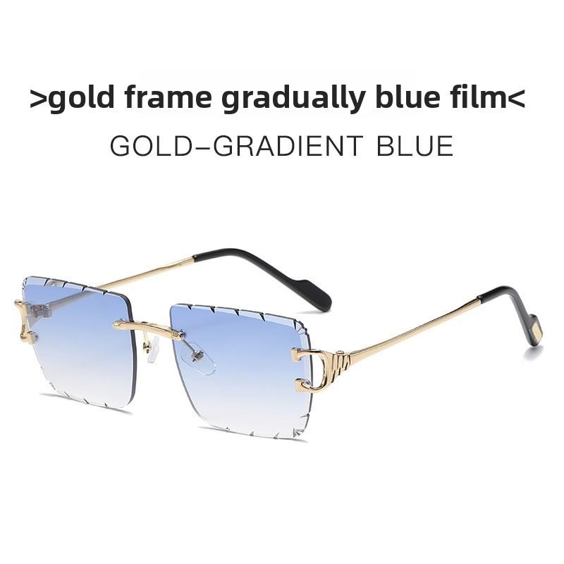 Minimalist Gold Frame Square Sunglasses With Gray Lenses For Fashion And Outdoor Activities