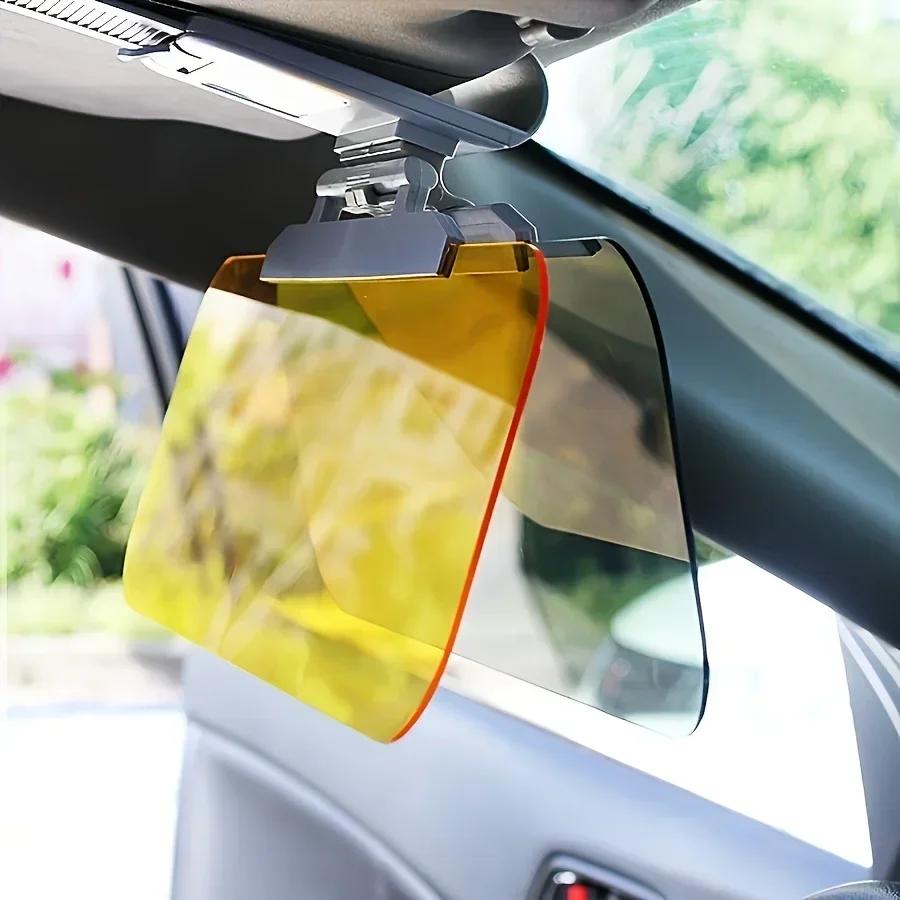 Car Sun Visor Goggle Night Vision Driving HD Anti Sunlight Dazzling Day Mirror UV Fold Flip Down Clear View Interior Mirrors Ama