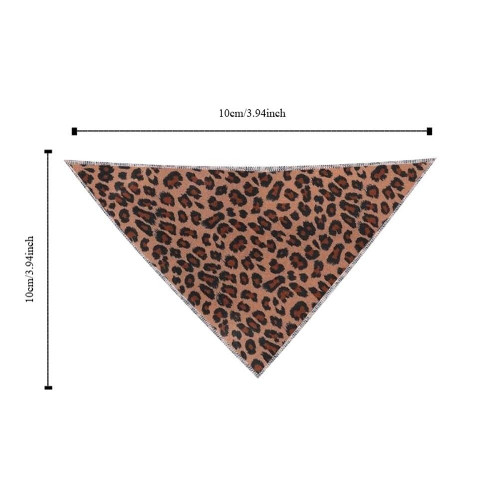 Multipurpose Leopard Print Saliva Towel Adjustable Cat Saliva Towel Pet Triangle Scarf  Party