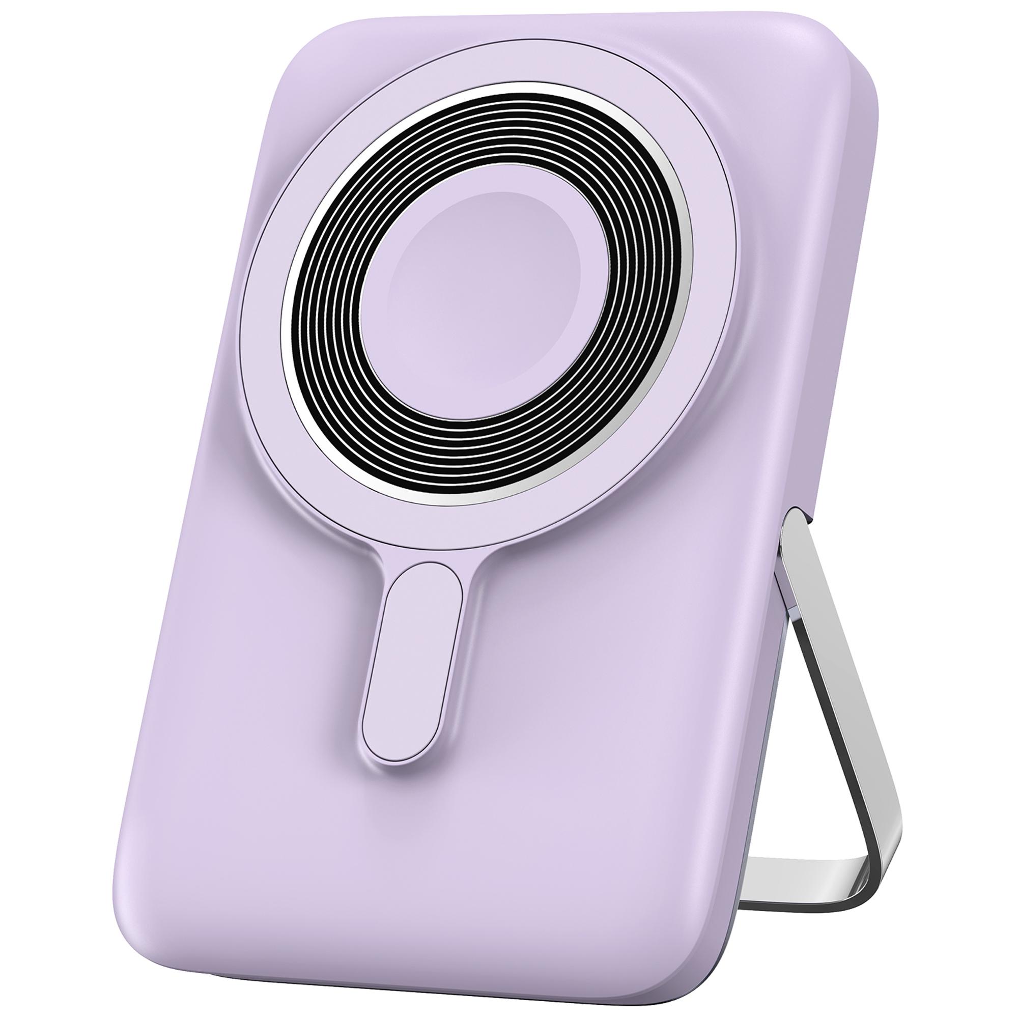 

WIWU Elite Series Wi-P018 10000mAh Power Bank 3-in-1 Magnetic Wireless Charger with Kickstand Purple