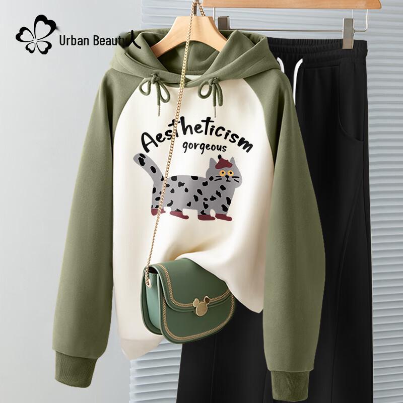 

Women s Weirdo Cat Raglan Sleeve Hooded Sweatshirt 2XL