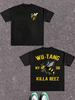 WuTang Clan Bee T-shirt Men's Women Short Sleeve Oversized Streetwear Cotton Tee Short Sleeve Crew Neck Double Sided Printed Tee