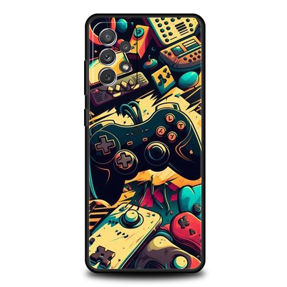 Technology Game Console Phone Case for Samsung Galaxy A55 A35 A17 A07 A15 A13 A25 A51 A71 A72 A73 A32 A52 A52S A41 5G Soft TPU