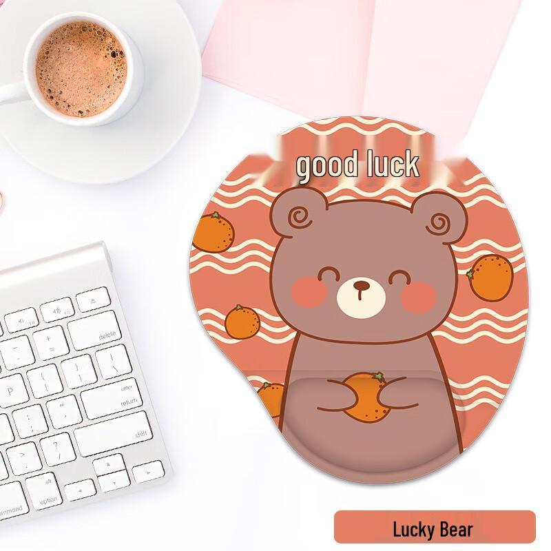 Lucky Bear Ergonomic Silicone Mouse Pad with Wrist Rest