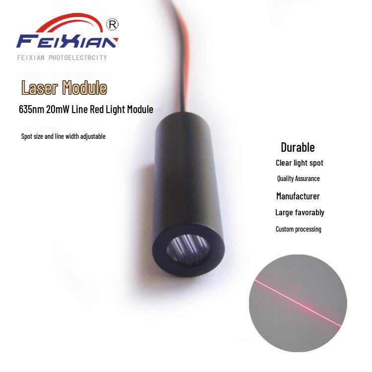20mW 635nm Red Line Laser Module for Ground Marking