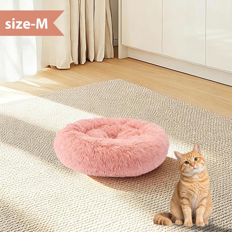 New Arrival Spring Summer Breathable Pet Bed - Round Plush Stuffed Bed for Cats & Small Dogs, Deep Sleep Four Seasons Bed