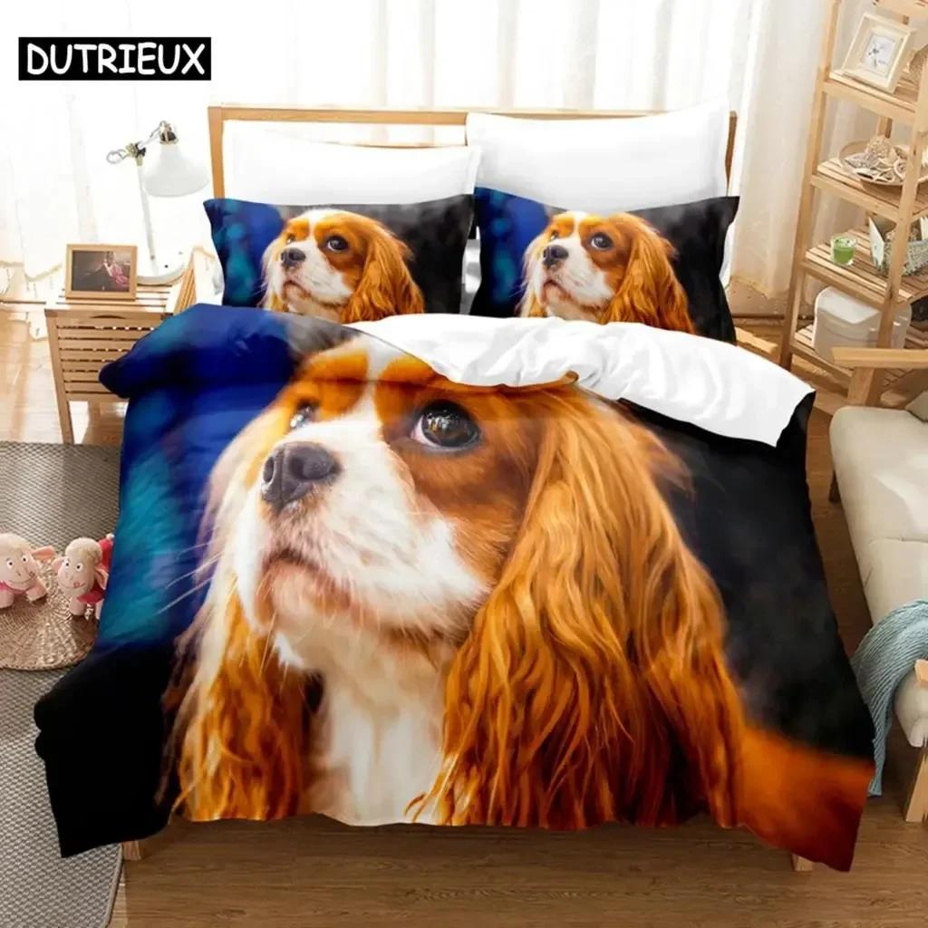 Kawai Kids Duvet Cover Set Double Bed 200X200 Queen Size Single Bedding Sets Dogs King Full Twin 3D Quilt Case Linen Pillowcase