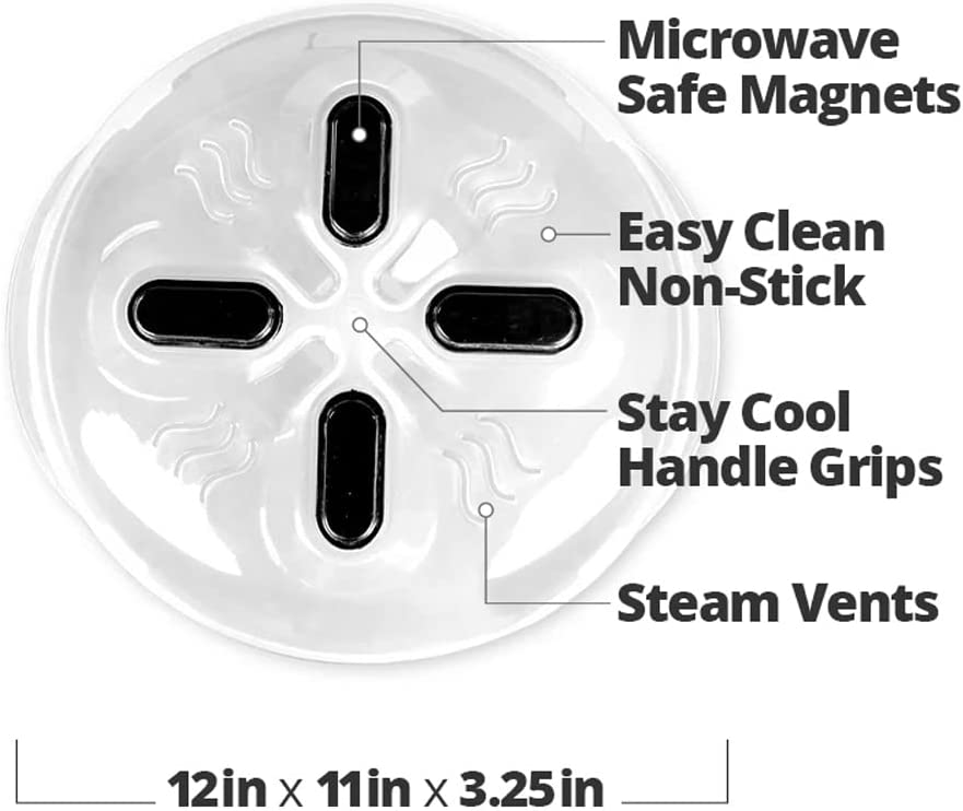 Magnetische Mikrowellenabdeckung für Lebensmittel Mikrowellen-Spritzschutz 11 12 Klare Mikrowellen-Tellerabdeckung Schüsselabdeckungen für Mikrowellenofen Kochen Spritzschutz