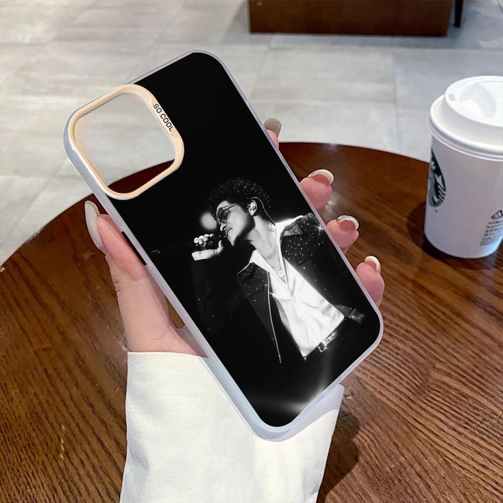 

Bru-no cool man singer poster design Phone Case Gradient IMD Colorful Silver Suitable case for iPhone17 16 15 14 13 12 Pro Max iPhone17