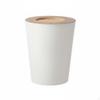 Wood Lid Trash Can Large Capacity Cylindrical Trim Bin MultiFunctional Round Minimalist
