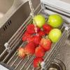 Kitchen Stainless Steel Adjustable Sink Dish Drainers Drain Basket Home Organizer Telescopic Sink Storage Rack Dish Drying Racks