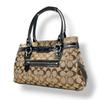 Used Tote Bag SignatureTote Bag Beige/black Canvas/leather Women