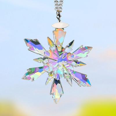 Rainbow Crystal Rainbow Catcher Crystal Snowflake Pendant