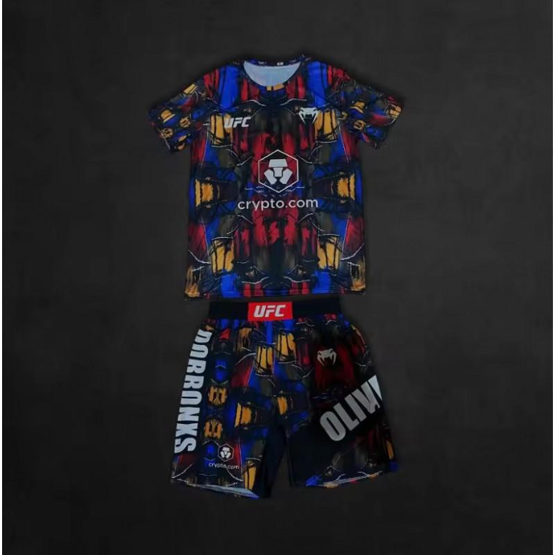 MMA Boxing Shorts Set Men Women - Stretchable Athletic Training Gear Muay Thai Kickboxing Wrestling Fitness