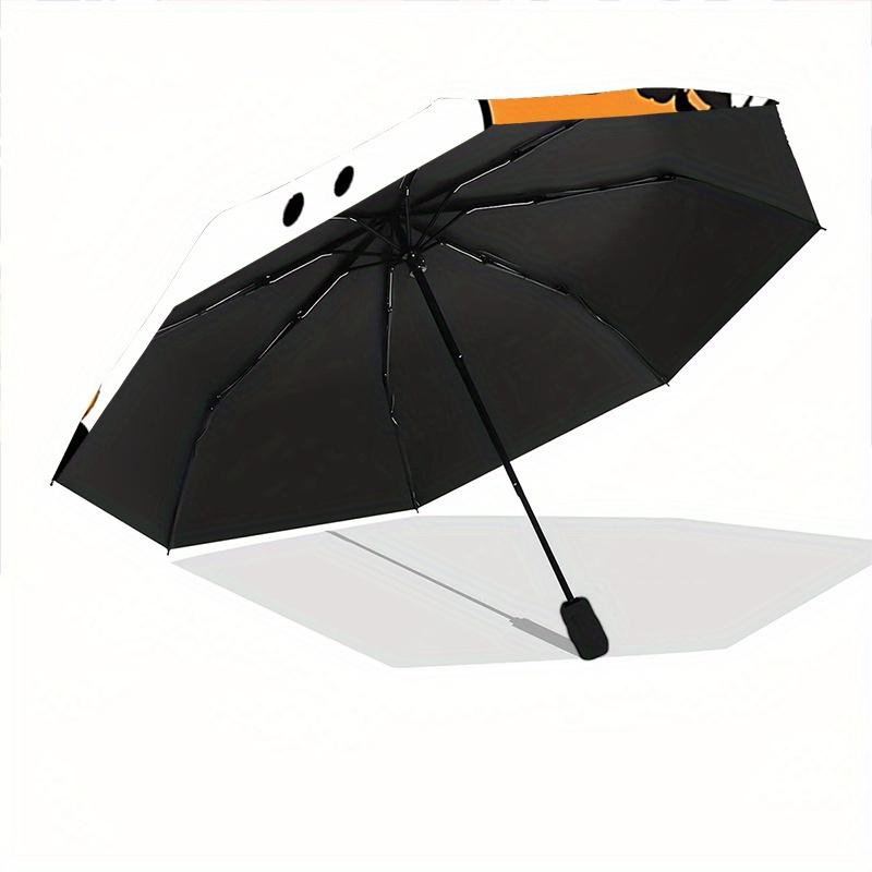 1pc Happy Halloween with Ghosts Automatic Opening and Closing Umbrella, Lightweight 3-Fold, With Cute Cartoon Characters, Suitable for Home,