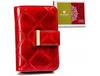 Women's wallet made of genuine leather with a snap and zipper closure - Peterson
