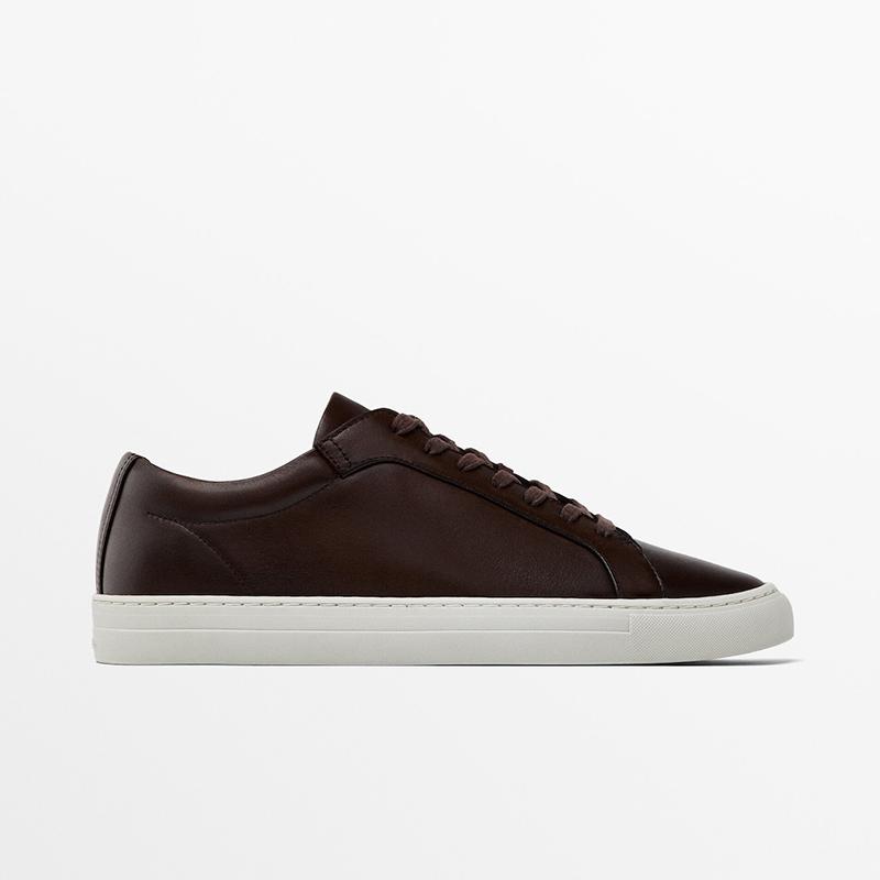 Zomer Echt Leer Platte Sneakers Heren Veelkleurig Effen Kleur Eenvoudig Alles-match Basis Schoenen Casual Mannen 42 black