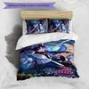 3pcs Genshin Impact4 Cover Set - Personalized Name, HD Printed Bedding with 1 Cover and 2 Pillowcases - Perfect for Home Decor, Easy Care