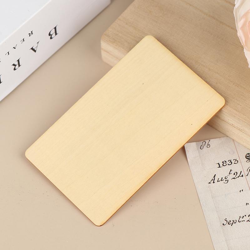 Wooden Blank Nfc Card 13.56Mhz Rfid Tag 504Bytes 215Ntag Chip Membership Contactless Social Recognition Lasercard