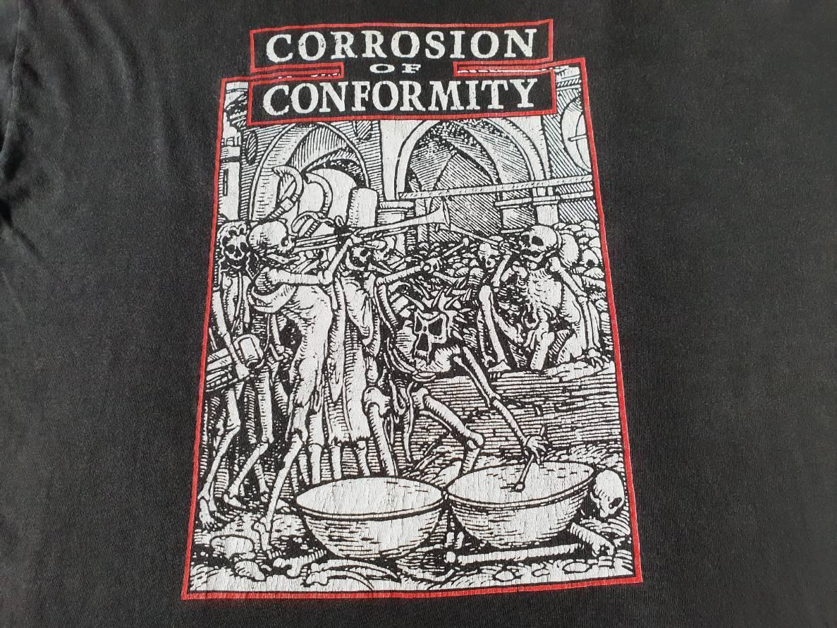 Rare Corrosion of Conformity Band 90s Black Unisex T-Shirt L
