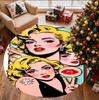 Marilyn Monroe Mønster Rundt Tæppe, Indendørs/Udendørs Måtte, til Picnic, Spillerum, Soveværelse, Kontor, Stue, Hjemmeindretning Tæppe, Fødselsdagsgave