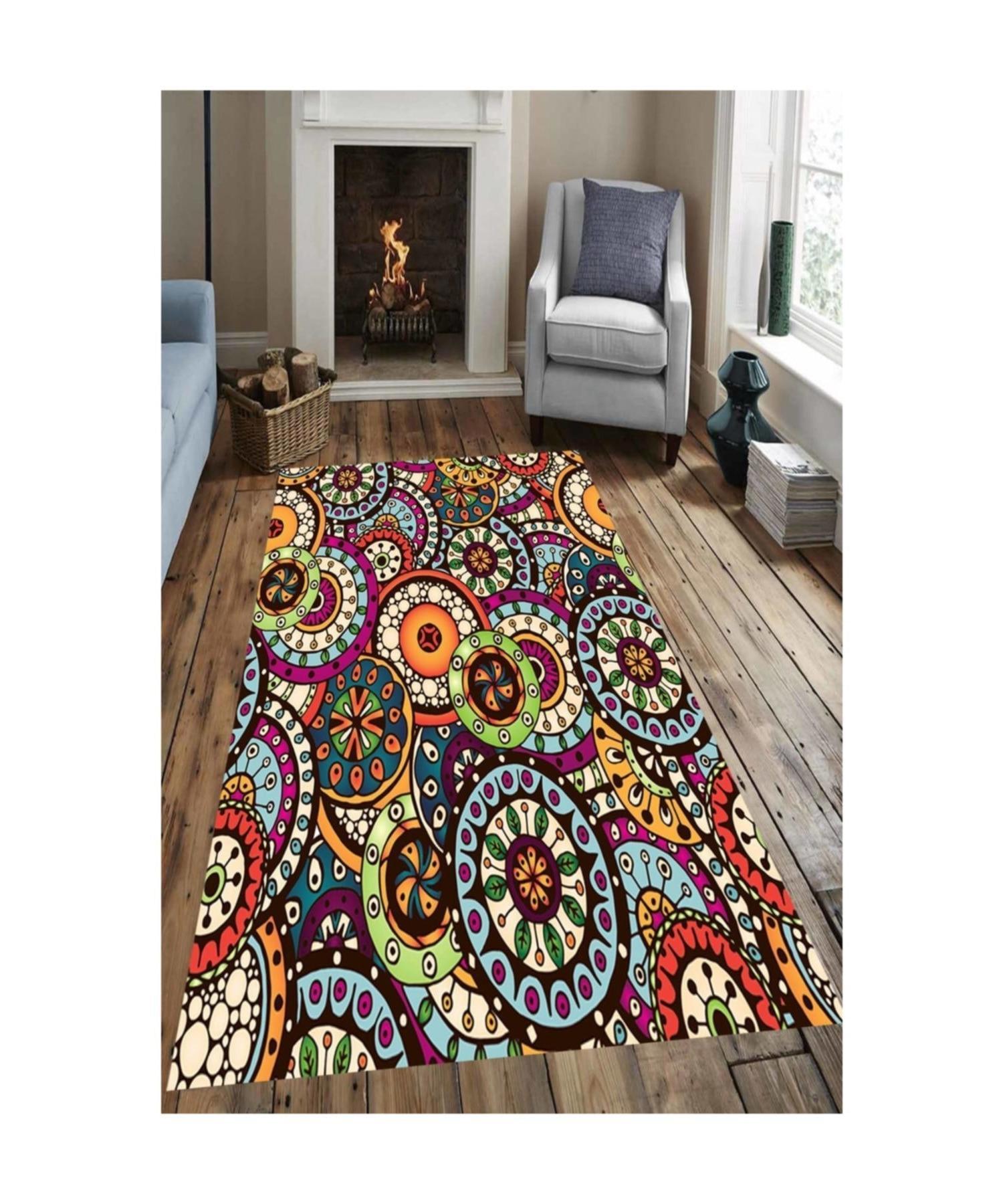 

Нескользящий напольный ковер с индийским узором