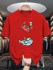 Cute Summer Crab Diving Shark Graphic Unisexs Crew Neck T Shirt Funny Sea Cartoon Print Soft Loose Casual Street Tee Fo Animal Fans