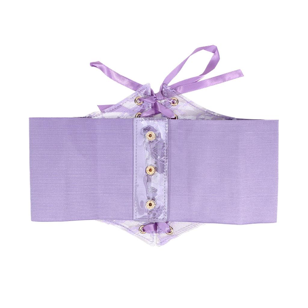 Fashionable Women Waist Corset Flower Embroidery Elastic Waistband Wide Lace Slimming Body Belts Cummerbunds