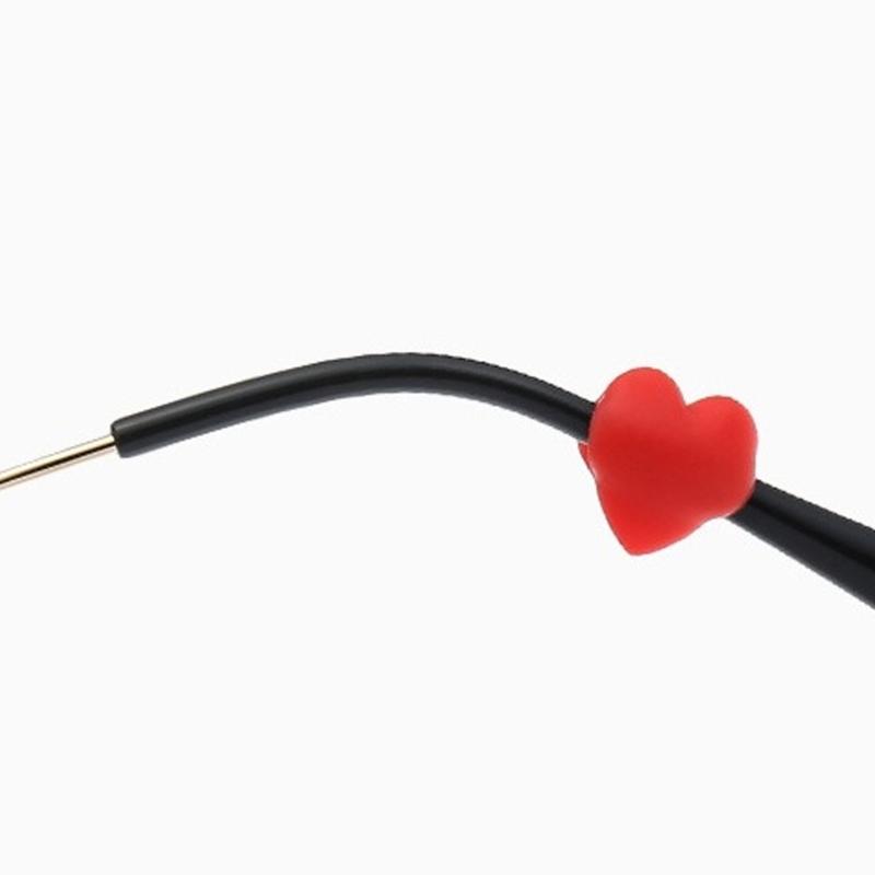 10 Pairs Adorable Heart Shaped Glasses AntiSlip Covers Silicone Eyeglasses Ear Grips for Fashionable Eyewear