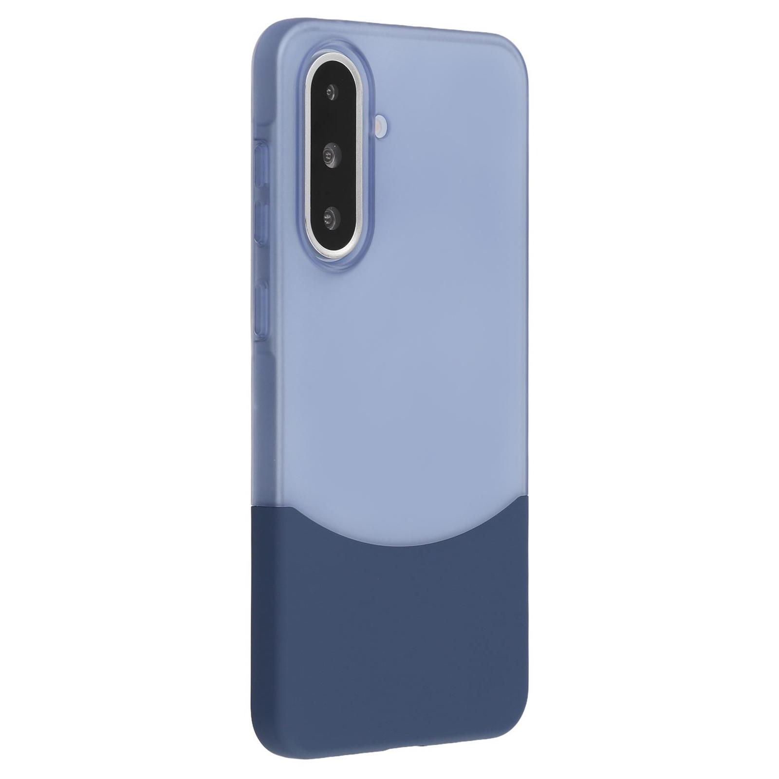 

Чохол для Samsung Galaxy A36 5G Двоколірний Сплайсинг Матовий ПК Чохол для Телефону Великий Виріз для Камери Transparent Blue+Sapphire