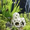 Natural Underwater Landscape 3D Printed Aquarium Shrimp Cave, Hollow Out Fish Tank Shelter, Aquatic Plant Decoration Safe Hideout for Hiding, Resting,