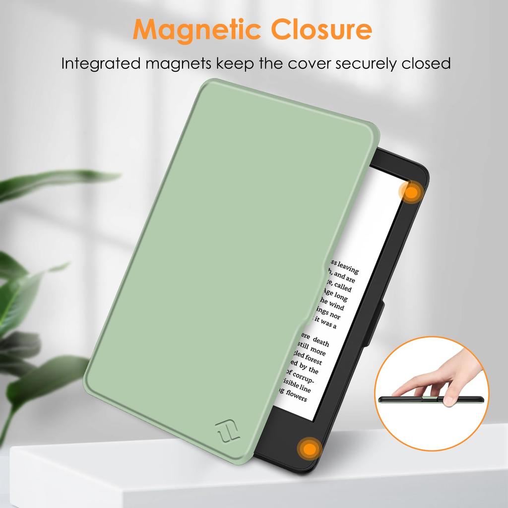 Fintie Case for Kindle 11th Generation Protective Cover with Auto Function (2024/2022) - 6-inch Case, Lightweight, Thin, Sleep/Wake (Green)