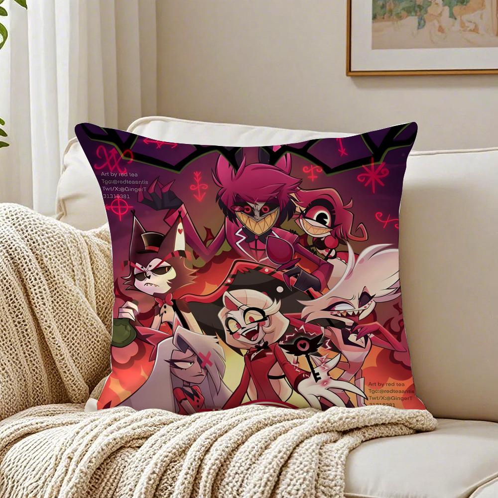 animation dark HHazbin HotelS Cushion Cover Pillowcase Antidustmite living Room Sofa Decor Cushion Room