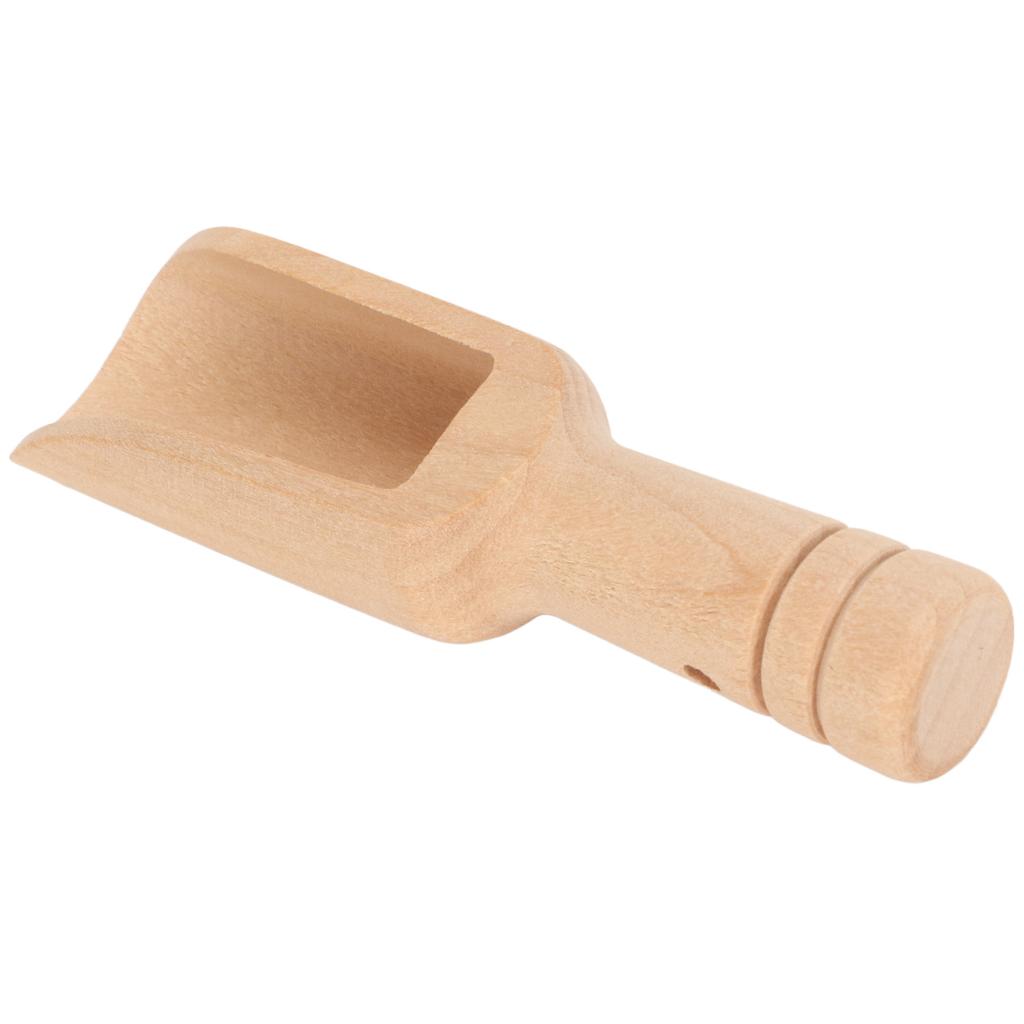 10pcs Wood Bath Salt Scoop Polished Surfaces Eco Friendly Salt Scoop Bath Scoop for Shower Room