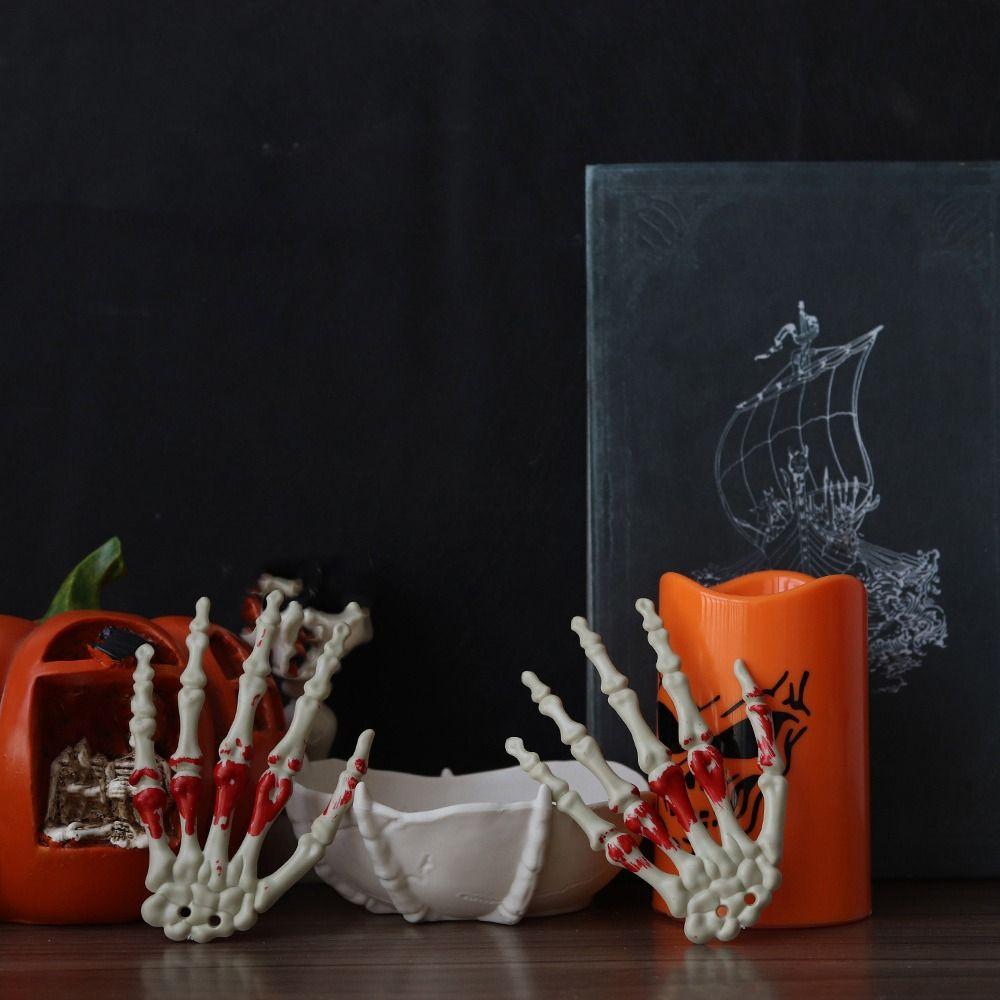 Plastic Fake Skeleton Hands Realistic Spirit Claw Halloween Skeleton Hands  Haunted House Decors