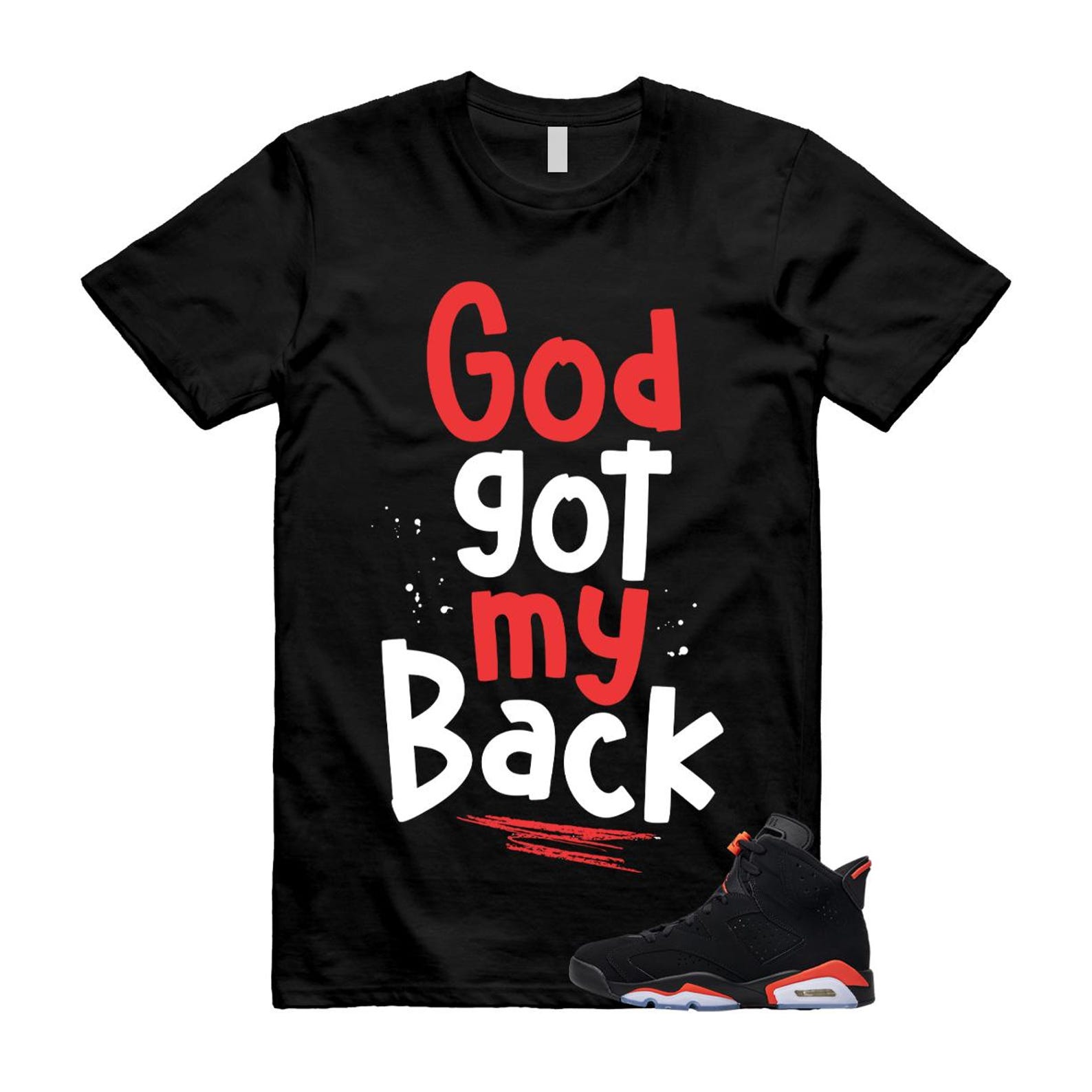 6 Infrared Salesman Black Red T Shirt Match GOD S