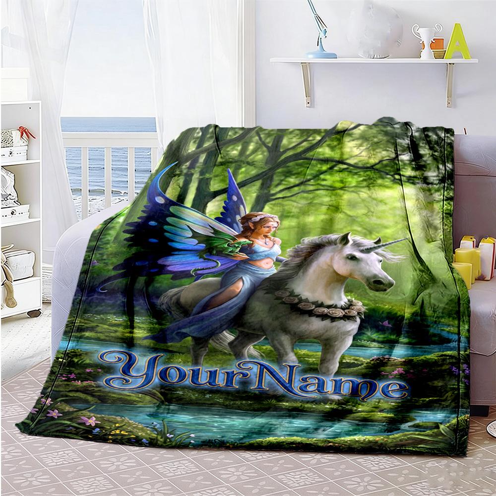 Gothic Illustrations Personalized Text Blanket Cozy Personalized Blanket Warmthful Decor Great for Bedding Office Chair Bed Office