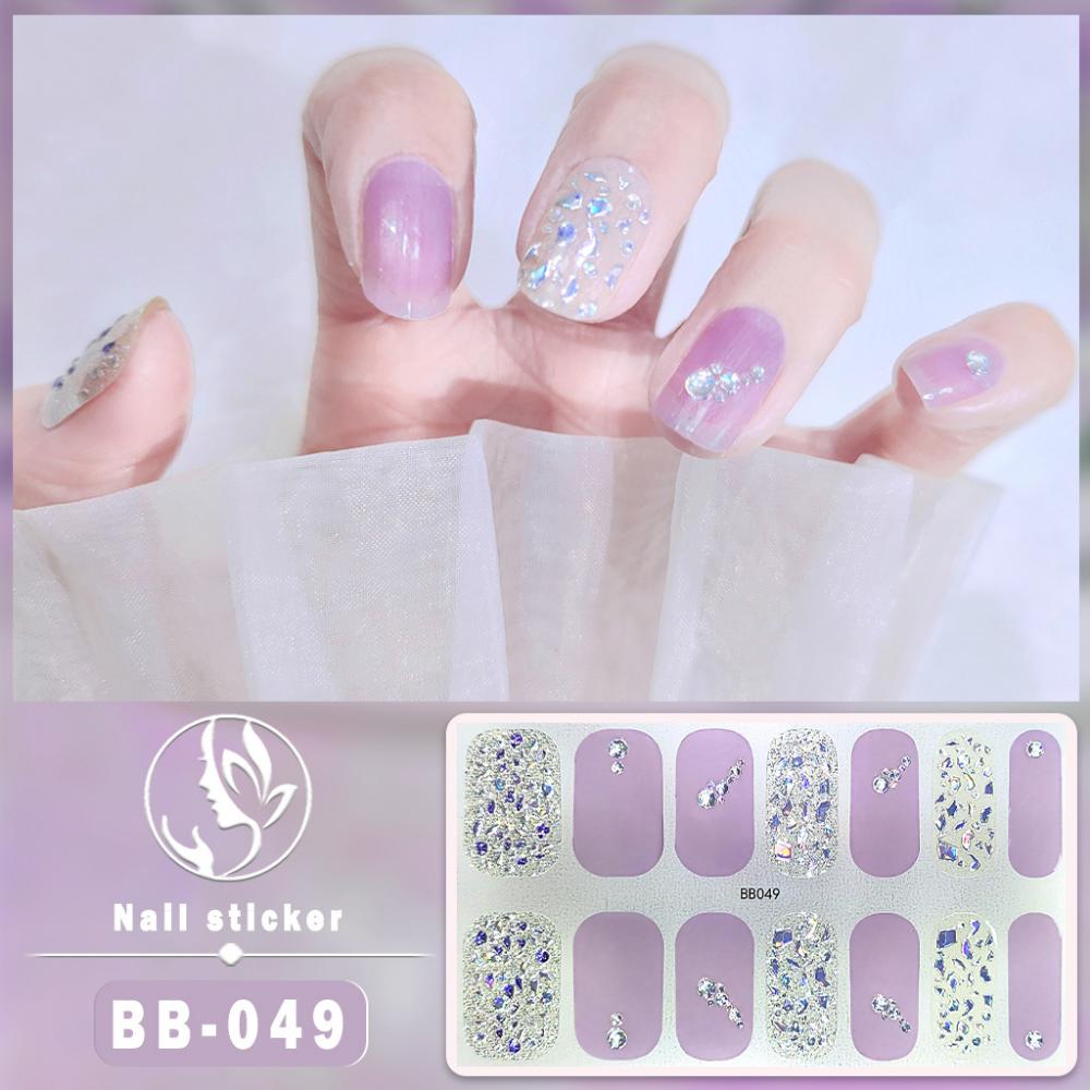 Three-dimensional Waterproof No-bake Gel Nail Polish Film Full Sticker, Spring and Summer Nail Art Film Paper Nail Film Paper