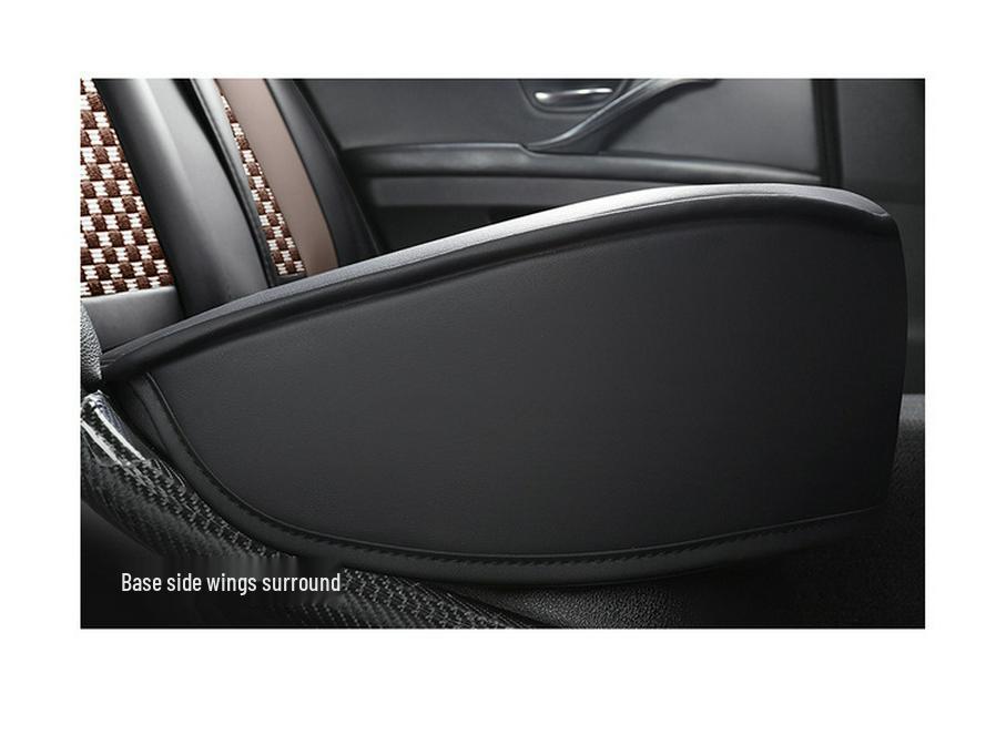 Ice Silk Breathable Leather Car Seat Cushion - Universal Fit, All-Season, Fully Surrounding Design