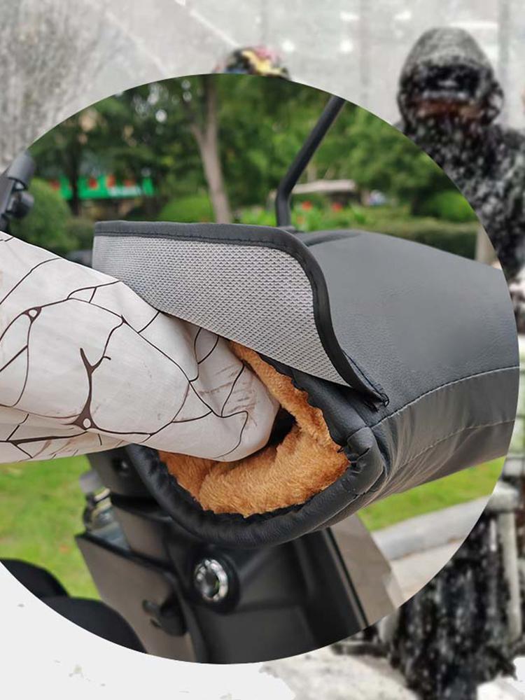 Electric Heating Handlebar Gloves Waterproof Cycling Hands Warmer Gloves 3 Levels Setting Reflective Snowmobile Bike Accessories