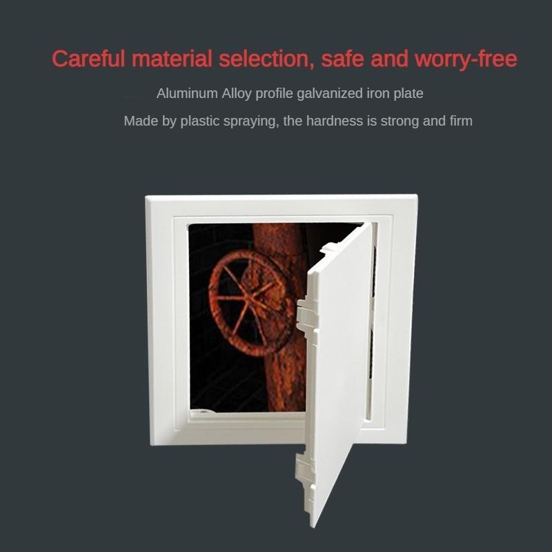 White Central Air Conditioning Aluminum Alloy Press Door Hinge Lock Type Maintenance Port Louver Air Outlet Diffuser