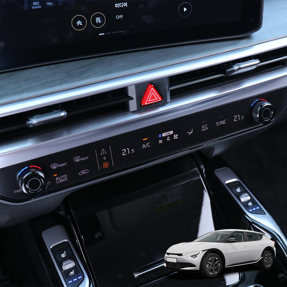 For Kia EV6 2026 2026 Accessories 2pcs Aluminum Alloy Air Conditioner Knob Cover Ring Adjust Trim Interior Accessories