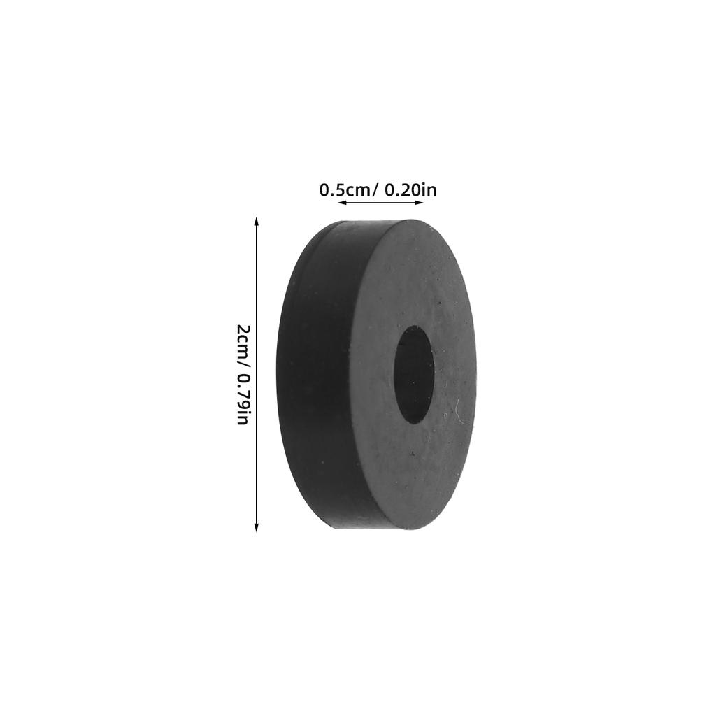 50pcs Rubber O-Type Washers 20Mm Od 6Mm Id 5Mm Thick Black Vibration Damping Isolation Mount For Machinery Equipment Anti