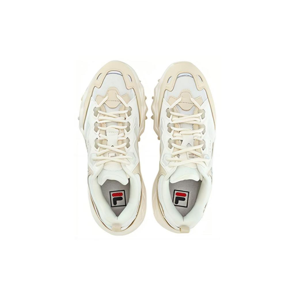 Fila Oakmont 3 Fabric Synthetic Leather Tpu Comfortable Versatile Low-Top Casual Shoes Women Sneaker Beige F12W332105FWA