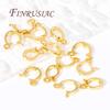 Brass Charm Enhancer Clasp 18K Gold Plated Pendant Bail Clasps Connector For Pearl Bracelet/Necklace Jewelry Making Accessories