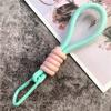 Accessories Fluorescent Phone Strap Braided Strips Keycord Mesh Lanyard Keychains Key Rings