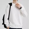 Men's Trendy Solid Color Round Neck Sweatshirt - Casual, Versatile, Loose Fit, Micro Drop Shoulder, Pullover for Spring & Autumn