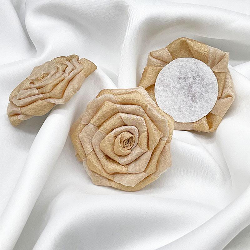 Dry Rose Fabric Camellia Hair Accessories Handmade Diy Three-Dimensional Flower Brooch Clothing Accessories Flowers