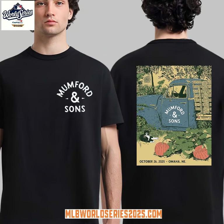 Mumford And Sons Nebraska 2025 Event Poster On October 26 2025 Two Sided T-Shirt Unisex T-Shirt XXXXL