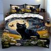 Cat, Moon, Butterflies. Bedding Duvet Cover Sets Duvet Covers Pillowcases Gifts (1 * Duvet Cover 2 * Pillowcases, Without Duvet Insert)